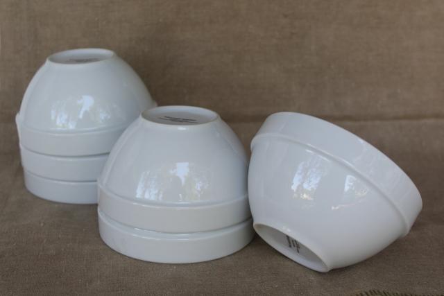 photo of modern farmhouse china, Williams Sonoma Essential White ironstone porcelain all purpose bowls #4