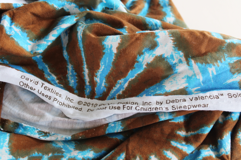 photo of modern hippie boho tie dye print cotton knit fabric, soft & stretchy sewing material #2