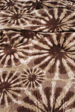 catalog photo of modern hippie boho tie dye print cotton knit fabric, soft & stretchy sewing material