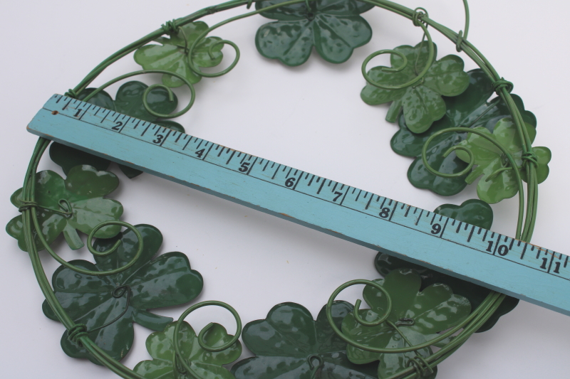 photo of modern holiday decor, tole metal shamrock wreath, lucky clover in St Patrick's Day green  #5