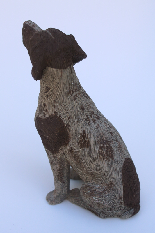 photo of modern resin figurine, hunting dog German shorthaired pointer with wistful face  #2