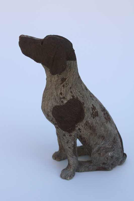 photo of modern resin figurine, hunting dog German shorthaired pointer with wistful face  #5