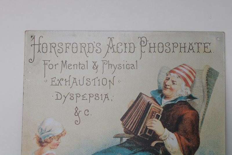 photo of modern vintage tin sign, reproduction antique Victorian trade card advertising graphics #2