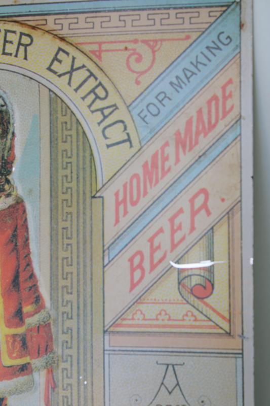 photo of modern vintage tin sign, reproduction antique Victorian trade card advertising graphics #2