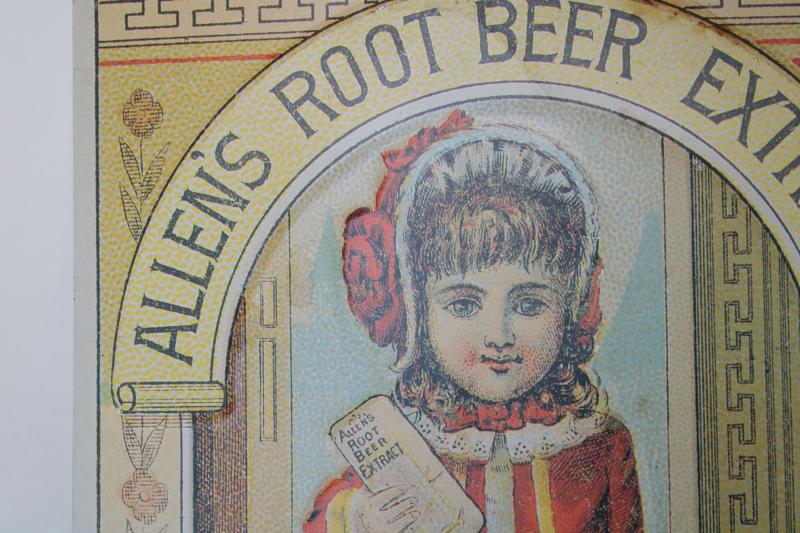 photo of modern vintage tin sign, reproduction antique Victorian trade card advertising graphics #3