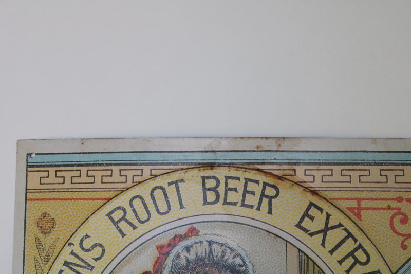 photo of modern vintage tin sign, reproduction antique Victorian trade card advertising graphics #4