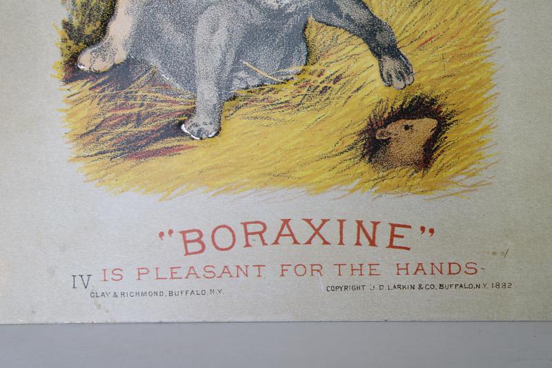 photo of modern vintage tin sign, reproduction antique Victorian trade card advertising graphics #2