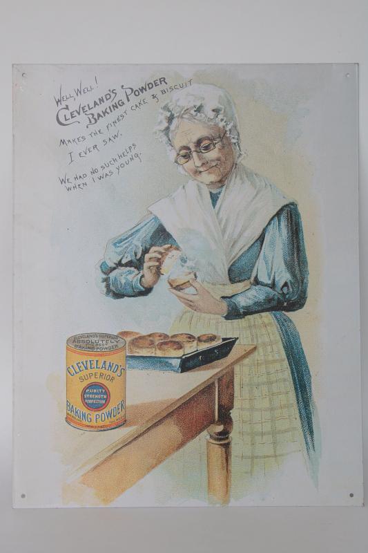 photo of modern vintage tin sign, reproduction antique Victorian trade card advertising graphics #1