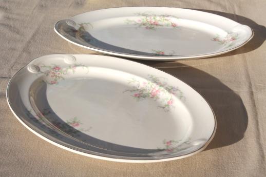 photo of moss rose pink roses Taylor, Smith & Taylor china serving ware, shabby vintage chic #4