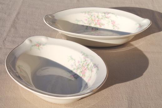 photo of moss rose pink roses Taylor, Smith & Taylor china serving ware, shabby vintage chic #9