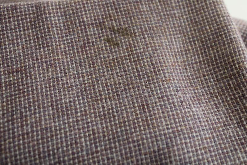 photo of muted red & green tweed wool fabric lot, sewing craft fabric for rustic holiday decor #5