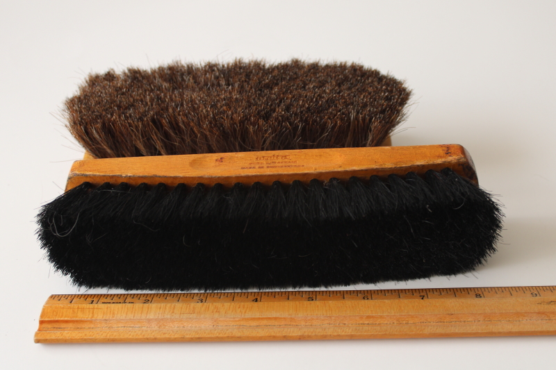 photo of natural bristle brushes, M&F western boot brush, shoe brush made in Switzerland #5