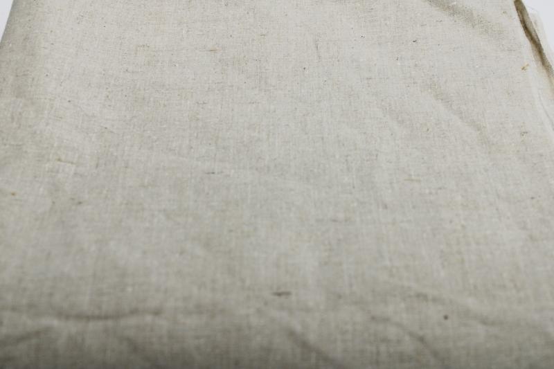 photo of natural flax linen fabric, unbleached material for needlework, samplers, antique sewing #1