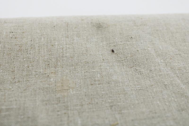 photo of natural flax linen fabric, unbleached material for needlework, samplers, antique sewing #6