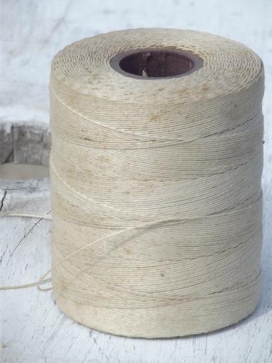 photo of natural linen string, weaving cord yarn or heavy leather sewing thread #1