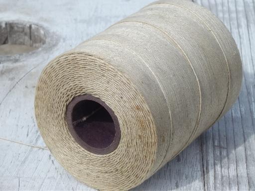 photo of natural linen string, weaving cord yarn or heavy leather sewing thread #2