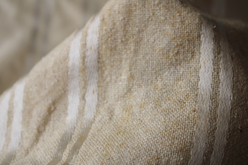 photo of natural raw silk fabric w/ woven silk satin stripe, vintage fabric for heirloom sewing or bridal #6