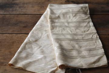 photo of natural raw silk fabric w/ woven silk satin stripe, vintage fabric for heirloom sewing or bridal