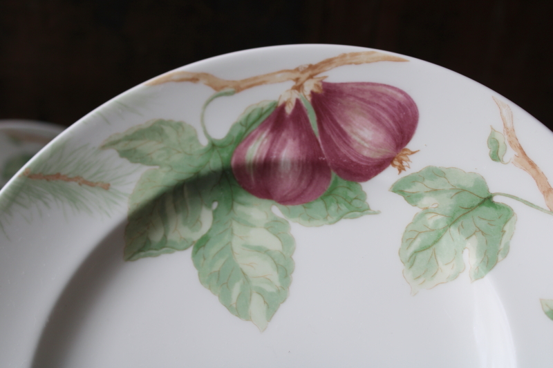 photo of never used set of 6 Lenox Winter Garden luncheon salad plates Royal Fig with Wintergreen pattern #3
