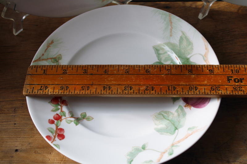 photo of never used set of 6 Lenox Winter Garden luncheon salad plates Royal Fig with Wintergreen pattern #6