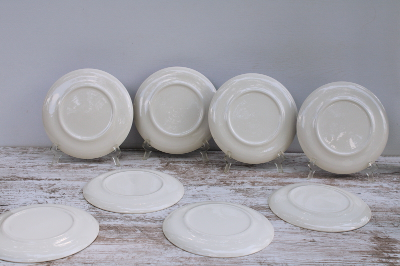 photo of never used set of 8 vintage blue Willow pattern dinner or luncheon plates Royal china USA  #7
