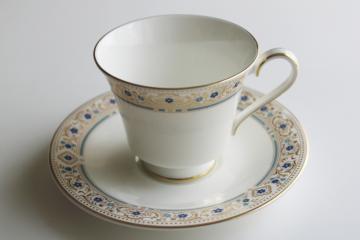 catalog photo of never used vintage Royal Doulton china tea cup & saucer set, Empress pattern 