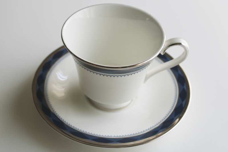 photo of never used vintage Royal Doulton china tea cup & saucer set, Eton pattern  #1