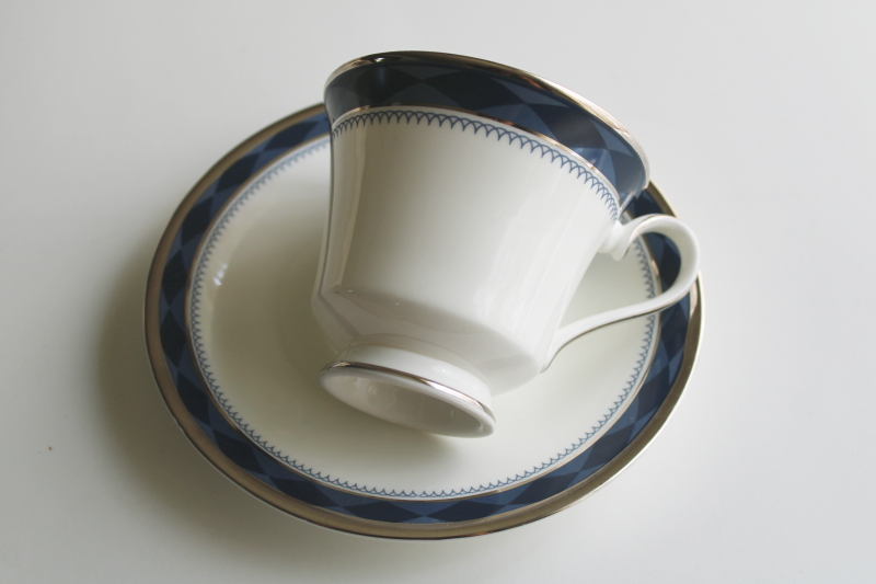 photo of never used vintage Royal Doulton china tea cup & saucer set, Eton pattern  #3