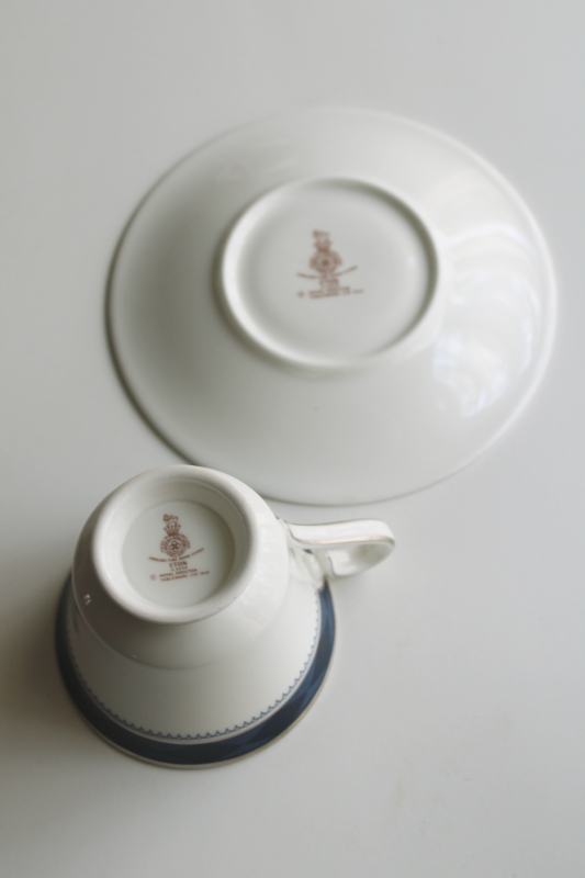 photo of never used vintage Royal Doulton china tea cup & saucer set, Eton pattern  #4