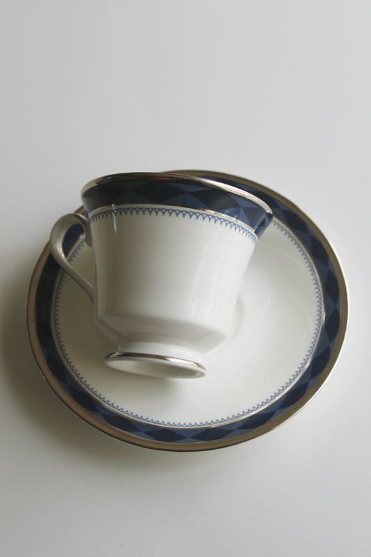 photo of never used vintage Royal Doulton china tea cup & saucer set, Eton pattern  #6