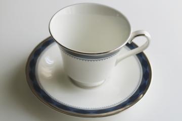 never used vintage Royal Doulton china tea cup & saucer set, Eton pattern 