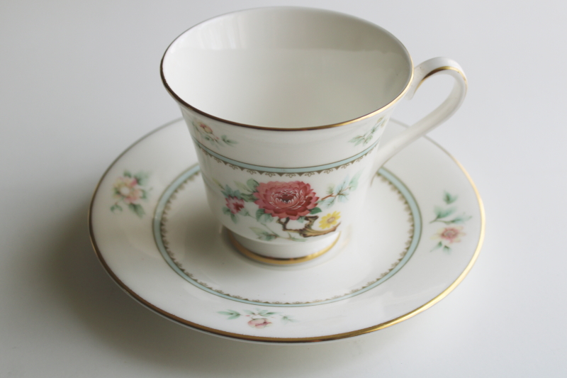 photo of never used vintage Royal Doulton china tea cup & saucer set, Kismet pattern  #1