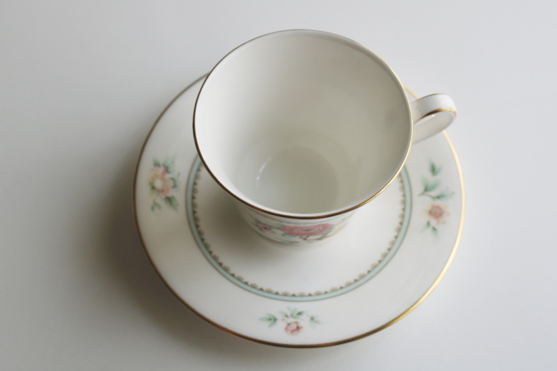 photo of never used vintage Royal Doulton china tea cup & saucer set, Kismet pattern  #2