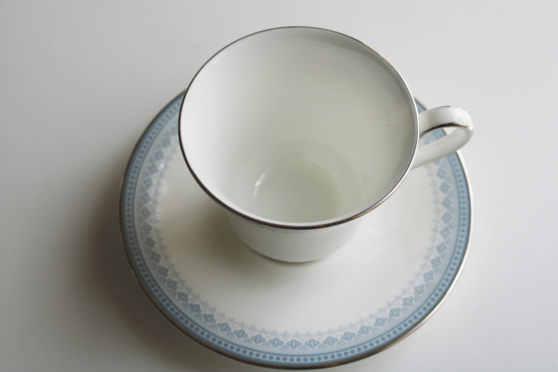 photo of never used vintage Royal Doulton china tea cup & saucer set, Lorraine pattern  #2