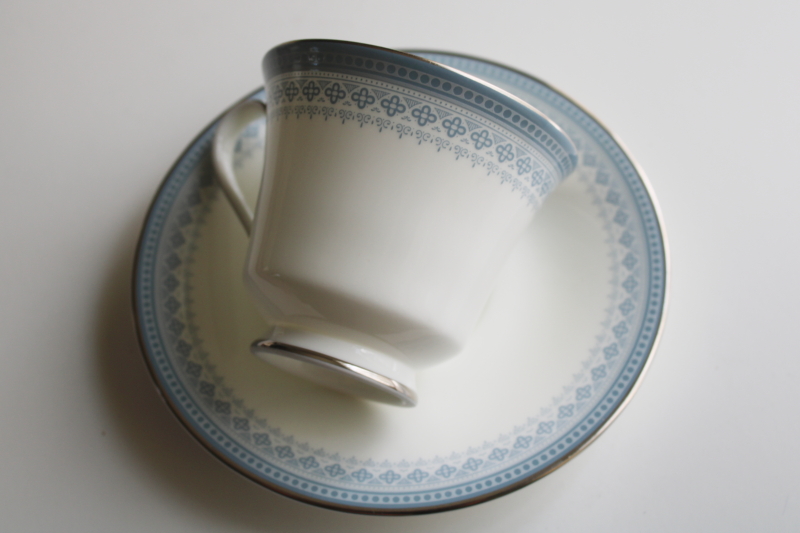 photo of never used vintage Royal Doulton china tea cup & saucer set, Lorraine pattern  #5