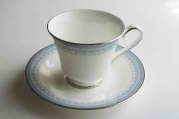 catalog photo of never used vintage Royal Doulton china tea cup & saucer set, Lorraine pattern 