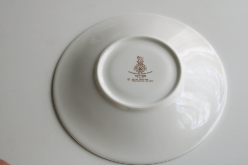 photo of never used vintage Royal Doulton china tea cup & saucer set, Repton pattern  #4