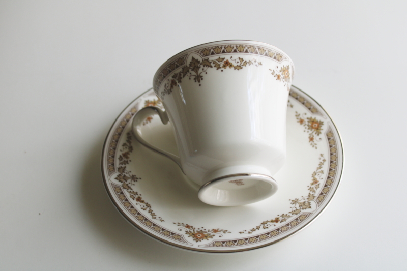 photo of never used vintage Royal Doulton china tea cup & saucer set, Repton pattern  #5