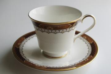 never used vintage Royal Doulton china tea cup & saucer set, Verona pattern 