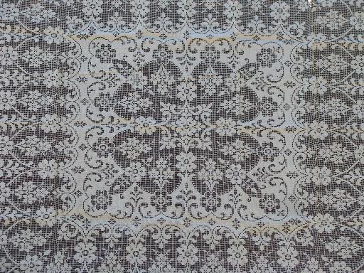 photo of never used vintage cotton lace tablecloth, Guest of Honor paper label #2