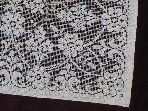 photo of never used vintage cotton lace tablecloth, Guest of Honor paper label #3