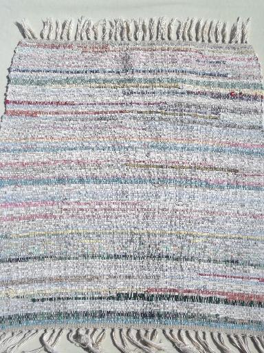 photo of never used vintage cotton rag rug, primitive farmhouse rag rug  #1