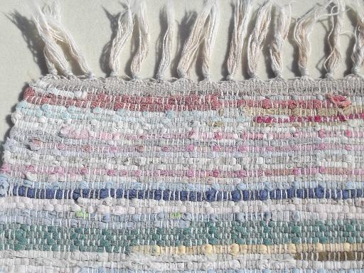 photo of never used vintage cotton rag rug, primitive farmhouse rag rug  #4