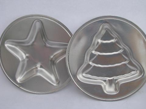 photo of never used vintage holiday cake pan, round 9'' w/ changeable designs on top #5