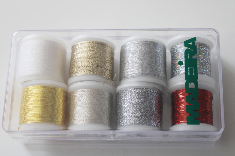 photo of new in box Madeira sewing embroidery thread assorted metallic colors & types  #5