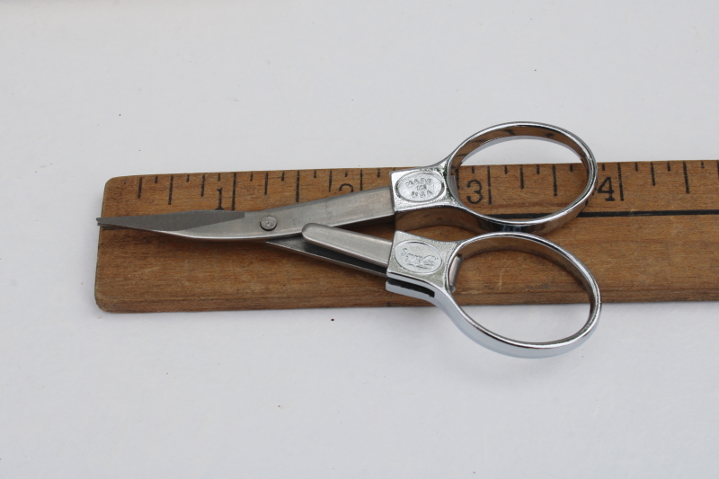 photo of new in box vintage Fuller Brush premium quality stainless folding scissors, tiny snips #2