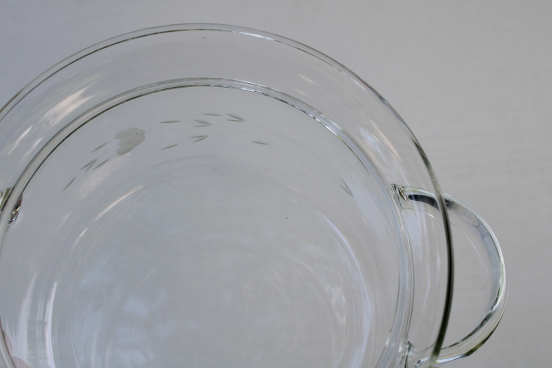 photo of new in box vintage Princess House Heritage crystal casserole set, clear etched glass pot w/ lid, accessories  #5