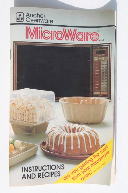 photo of new in box vintage microwave cookware, Anchor Ovenware MicroWare plastic baking sheets #5