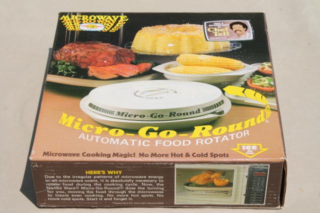 photo of new in box vintage microwave cookware, NordicWare Micro-go-Round rotator turntable #4