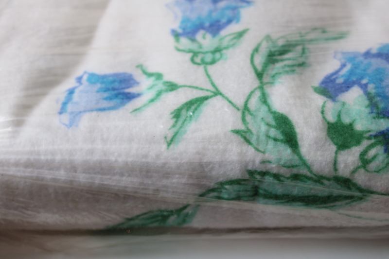 photo of new in package 1980s vintage blanket Jessica floral print, full or twin size poly blanket  #3